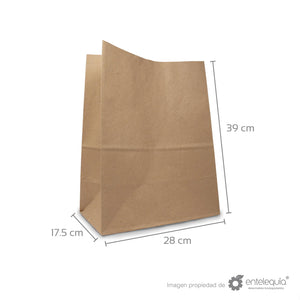 Bolsa de papel kraft #28 (28cmx17.5cm+38.7 cm)