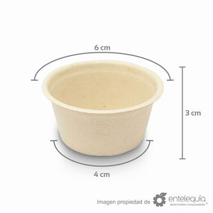 Tazón soufflé de paja de trigo de 2 onzas