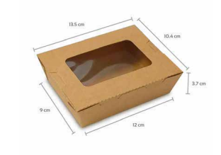 Caja kraft con ventana 11 oz