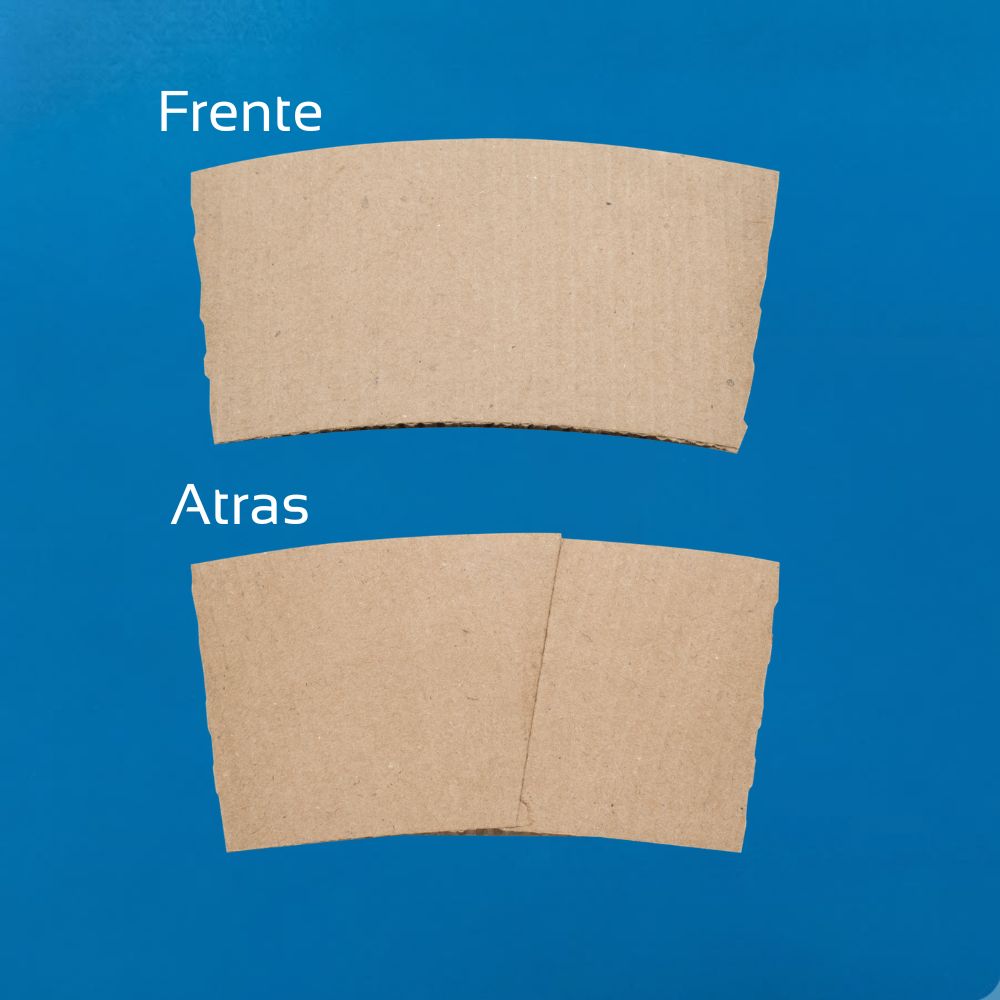 Fajilla Compostable para Vaso de Café | Natural 26 x 6 cm