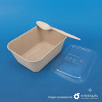 KIT PARA HELADERÍA | CONTENEDORES COMPOSTABLES, TAPAS Y CUCHARAS