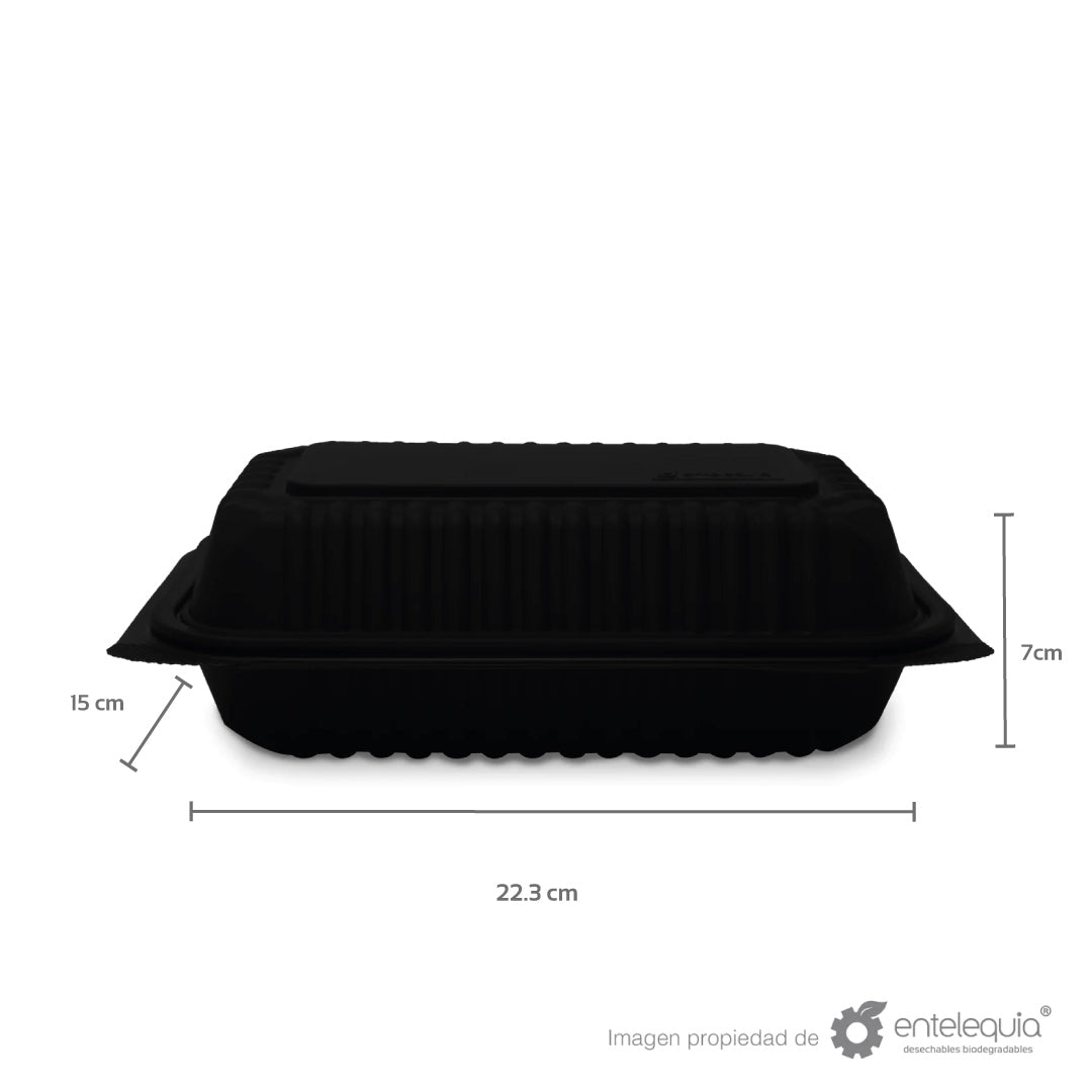 Almeja rectangular de 9x6" de fécula de maíz