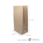 Bolsa de papel kraft #20 Larga (21x13+41 cm)