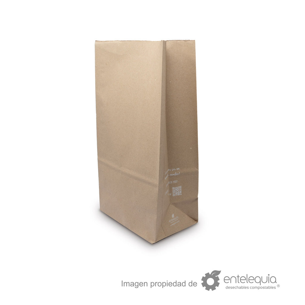 Bolsa de papel kraft #20 Larga (21x13+41 cm)