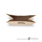 Bolsa de papel kraft con asa recortada (29x15+28 cm)