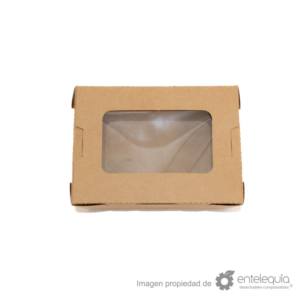 Caja kraft con ventana 11 oz