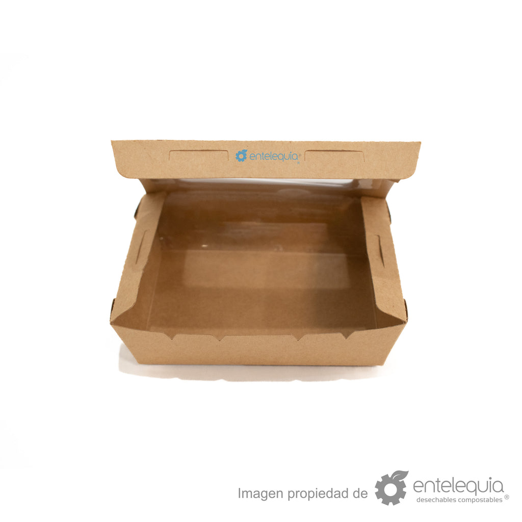 Caja kraft con ventana 11 oz