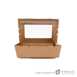 Caja kraft con ventana 20oz