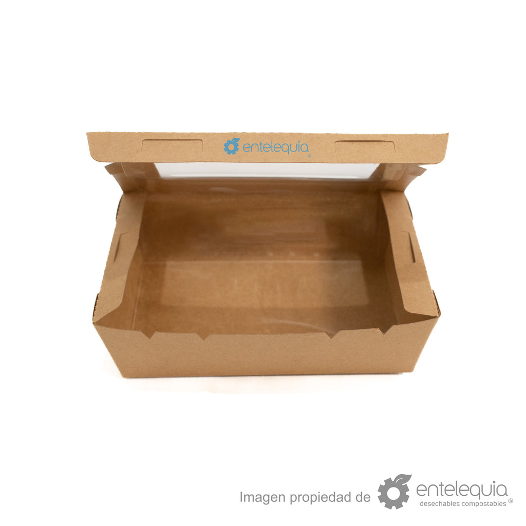 Caja kraft con ventana 20oz