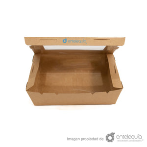 Caja kraft con ventana 20oz