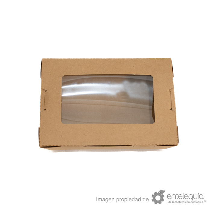 Caja kraft con ventana 20oz