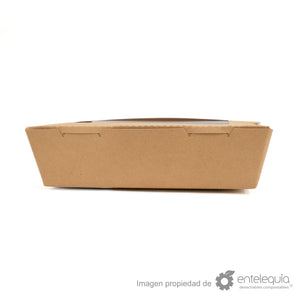 Caja kraft con ventana 30oz