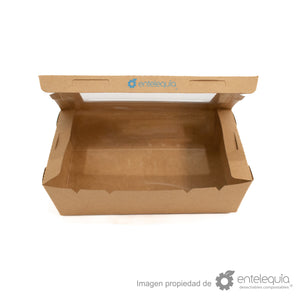 Caja kraft con ventana 30oz