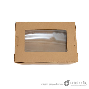 Caja kraft con ventana 30oz