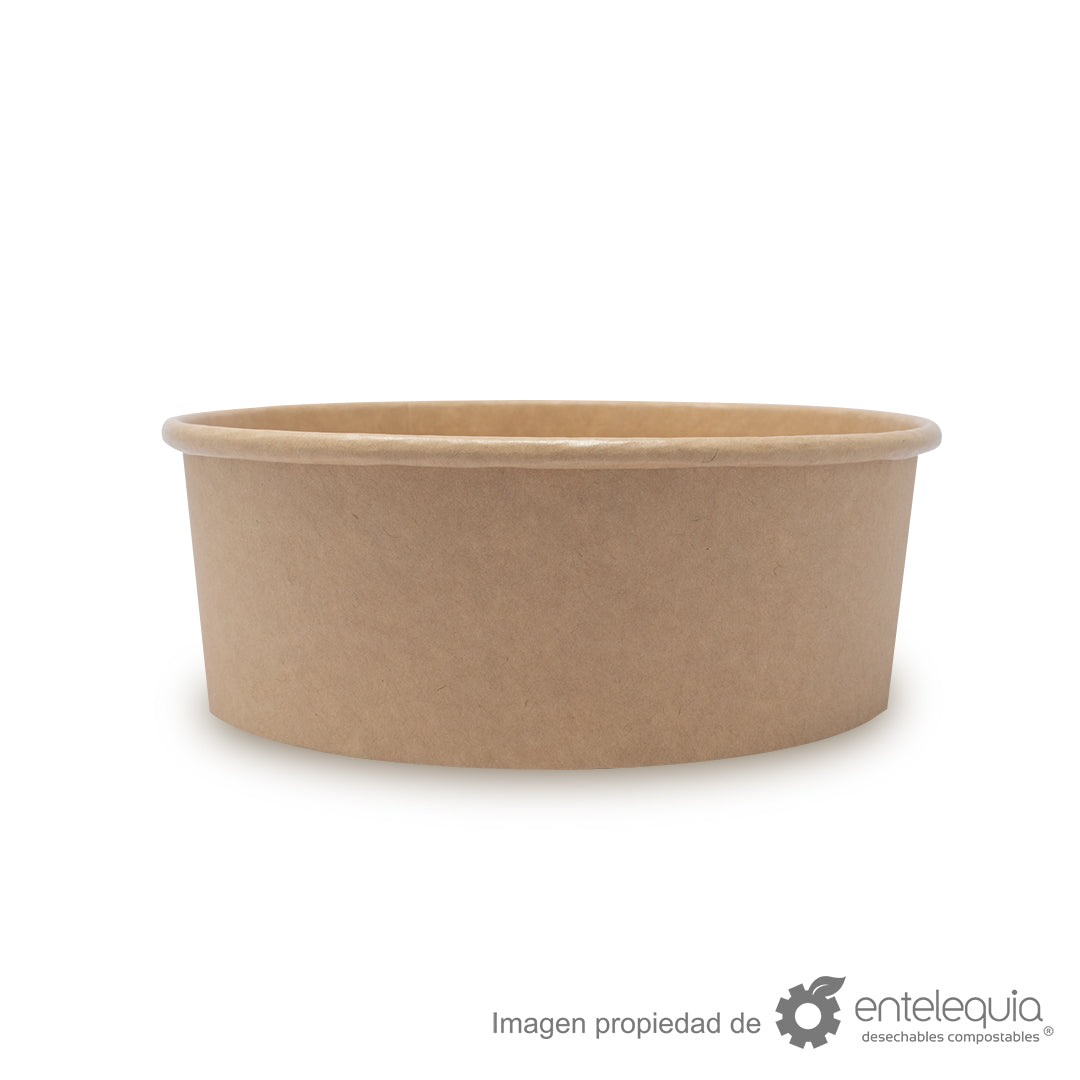 Contenedor de papel kraft de 43oz
