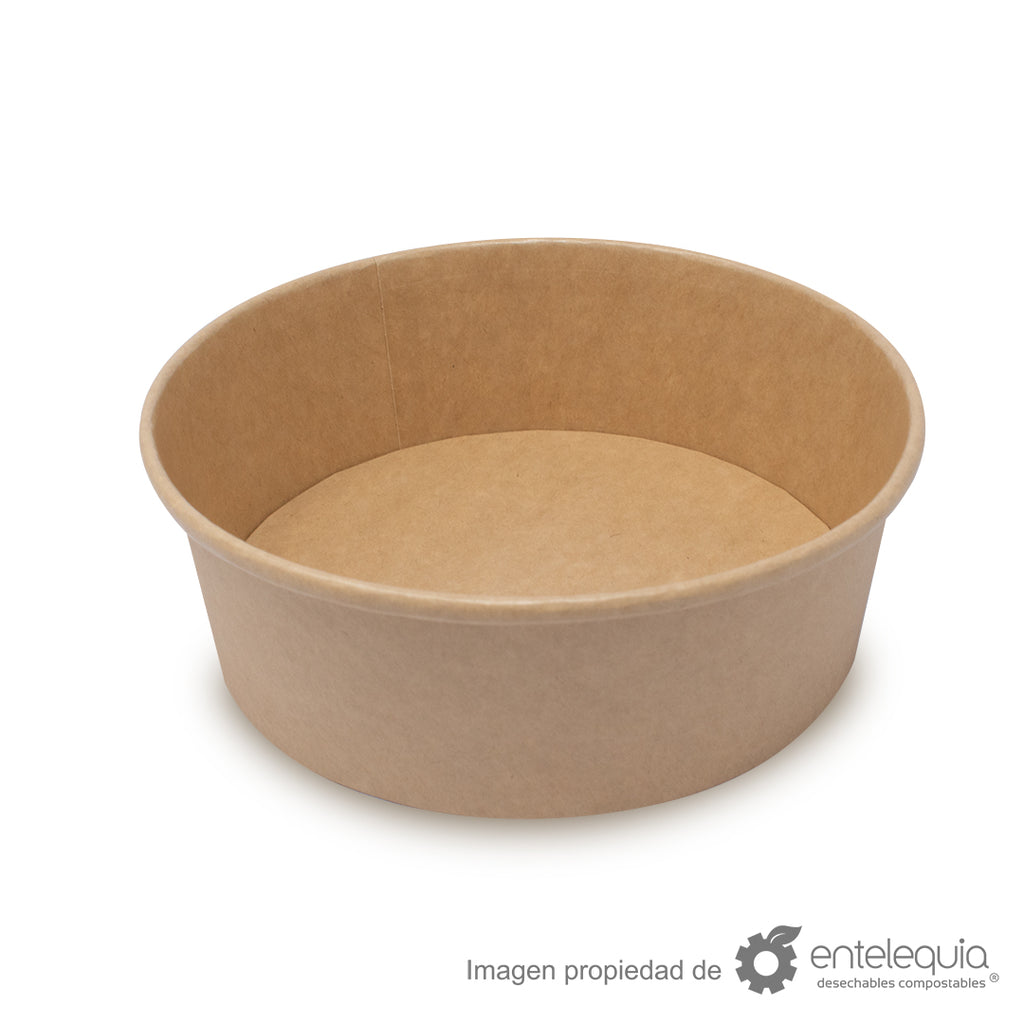 Contenedor de papel kraft de 43oz