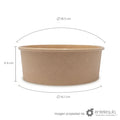 Contenedor de papel kraft de 43oz