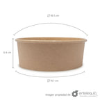 Contenedor de papel kraft de 43oz