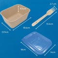 Kit para Ensaladas y Comida Saludable | Contenedores de Paja de Trigo y Tenedores de Madera