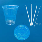 Kit Verano Refrescante para Bebidas Frías | 1,000 Vasos Reutilizables, Tapas y Popotes