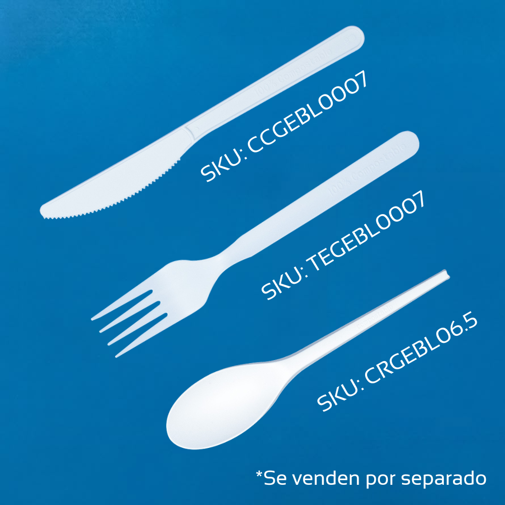 Cucharas Biodegradables de CPLA Blancas | 6.5"