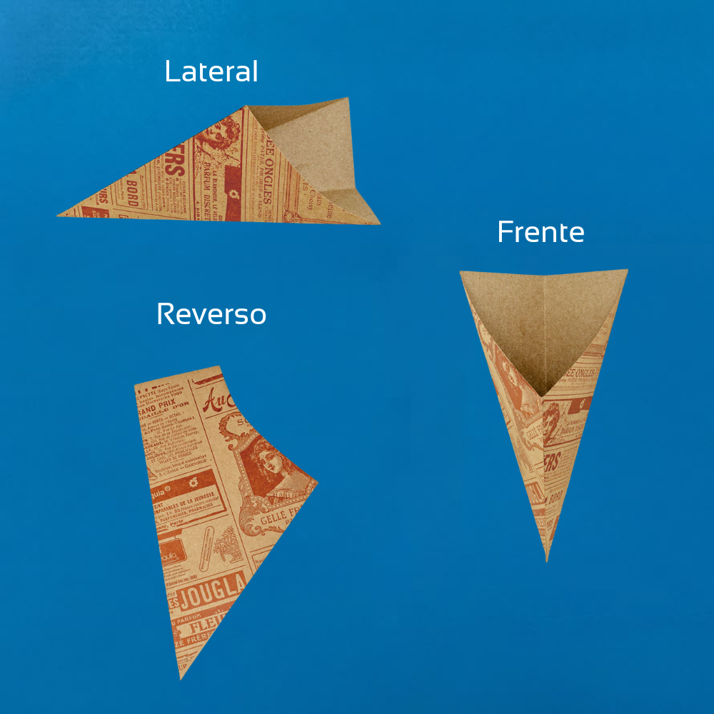 Cono Kraft para Papas y Crepas | 22 cm