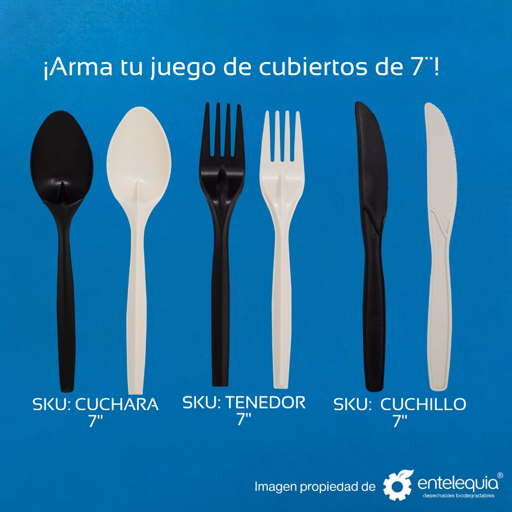 Tenedor de Fécula de Maíz para Alimentos 7"