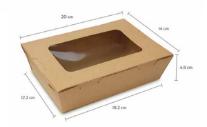 Caja kraft con ventana 30oz