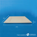 Plato cuadrado de 10" de paja de trigo