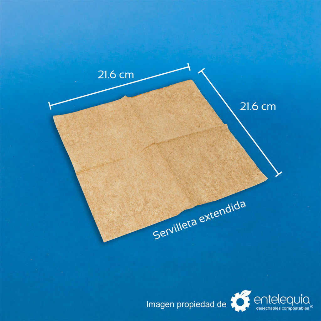 Servilleta cuadrada de fibras recicladas no cloradas (10.8cm x 10.8 cm)
