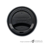 Tapa color negro de CPLA para vasos calientes de 10-20oz