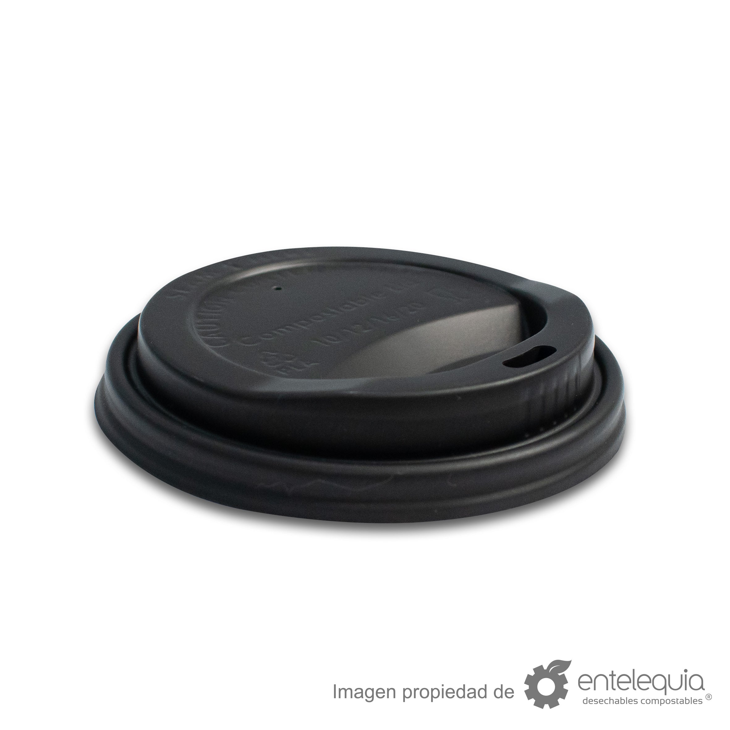 Tapa color negro de CPLA para vasos calientes de 10-20oz