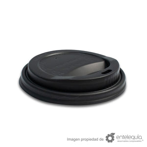 Tapa color negro de CPLA para vasos calientes de 10-20oz
