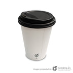 Tapa color negro de CPLA para vasos calientes de 10-20oz