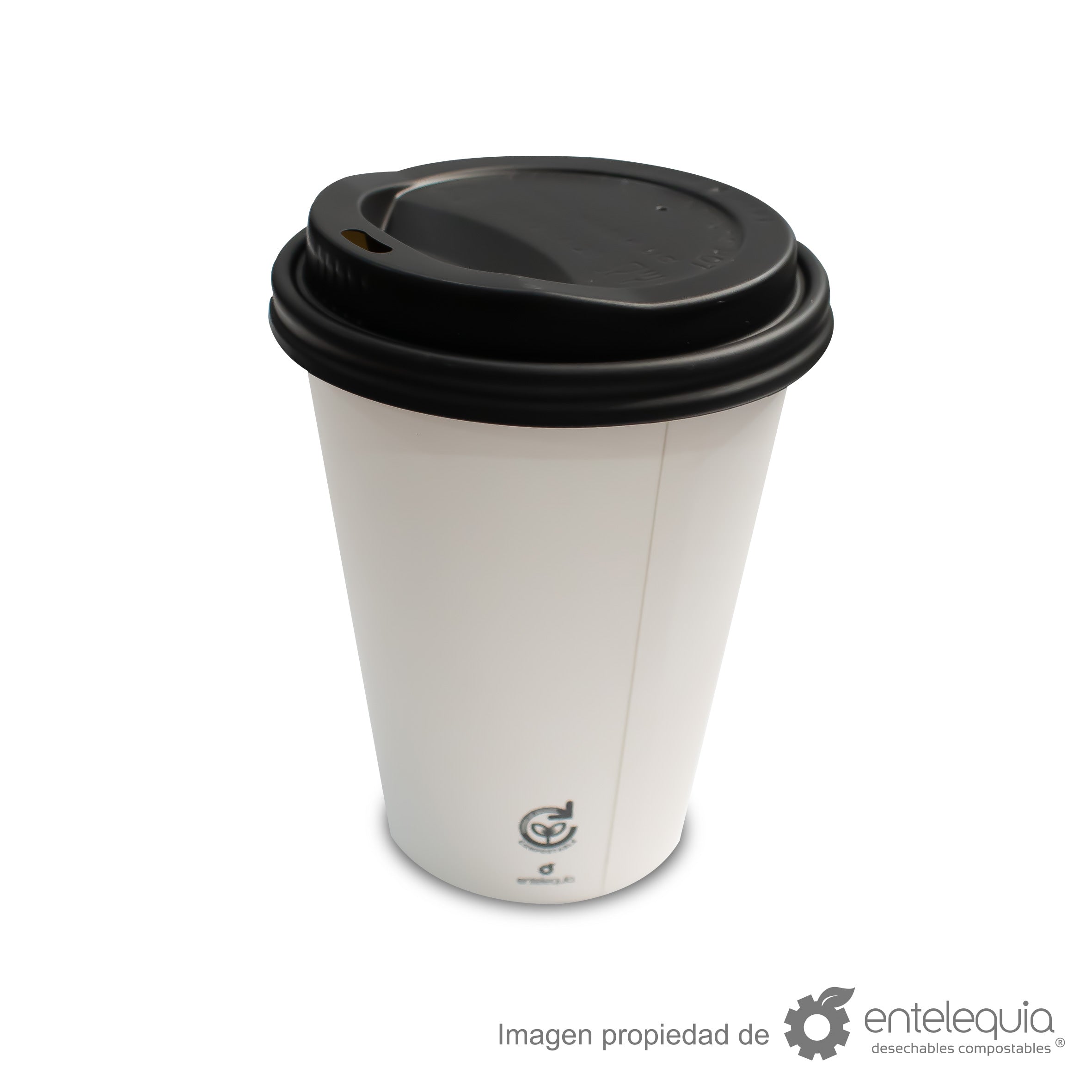 Tapa color negro de CPLA para vasos calientes de 10-20oz