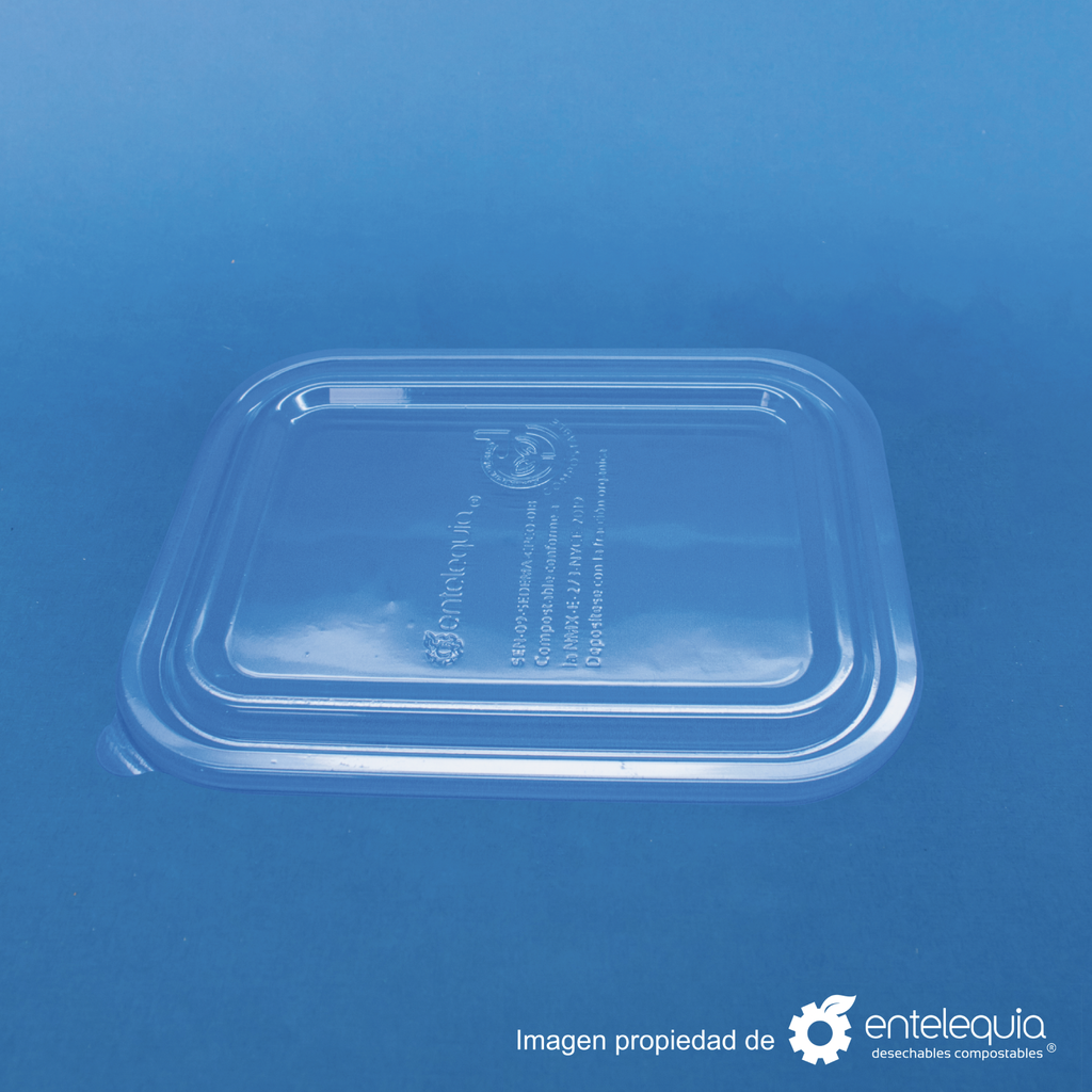 Tapa de PLA para contenedor rectangular de 18x14 cm
