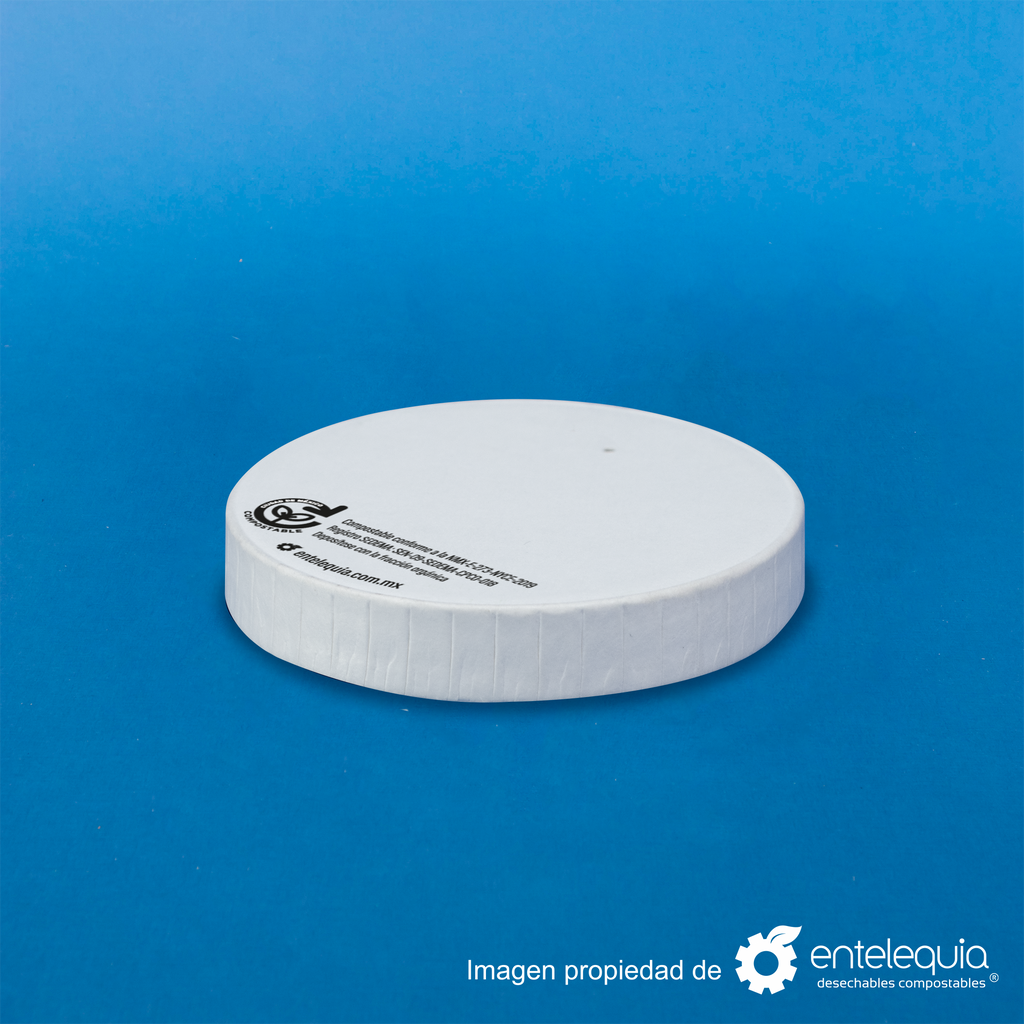 Tapa de papel con recubrimiento interno de PLA para vaso soufflé de 2 y 4 onzas de papel