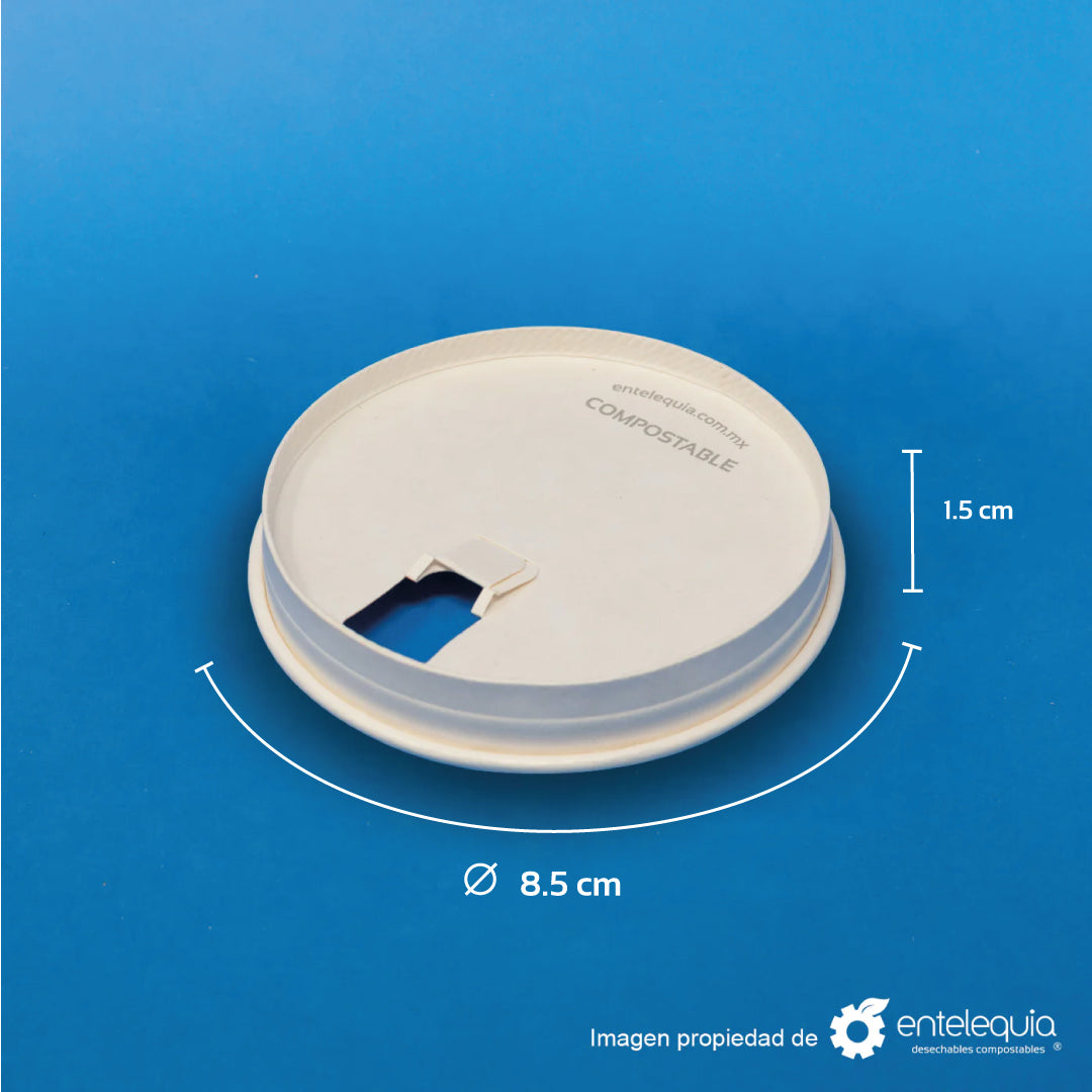 Tapa de papel para vaso bebida caliente de 8 onzas