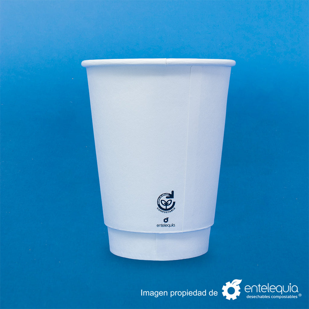 Vaso de bebida caliente de 12 onzas de papel de doble pared con 40/1,000 piezas
