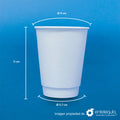 Vaso de bebida caliente de 12 onzas de papel de doble pared con 40/1,000 piezas