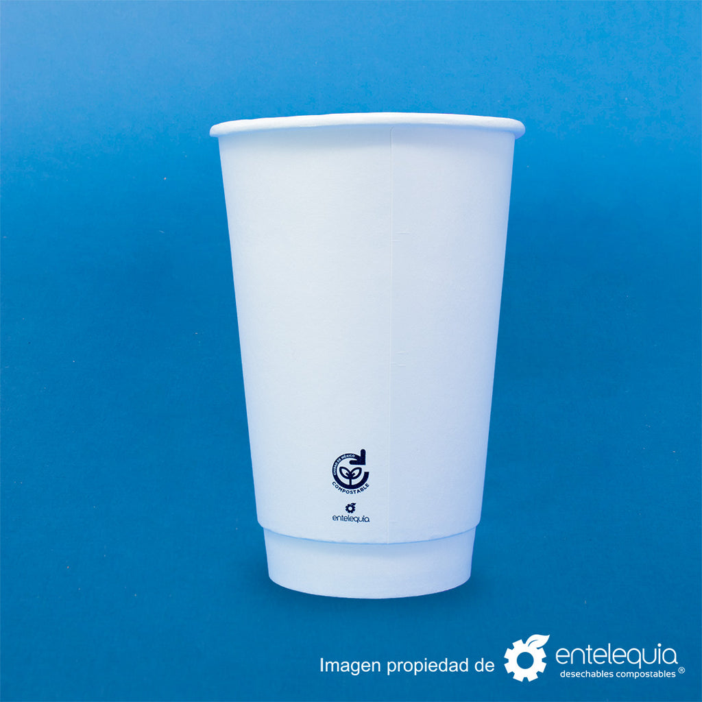 Vaso de papel para bebida caliente de 16 onzas de doble pared