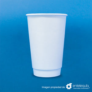 Vaso de papel para bebida caliente de 16 onzas de doble pared