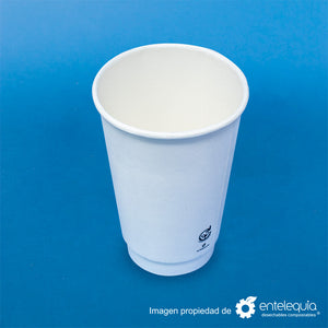 Vaso de papel para bebida caliente de 16 onzas de doble pared