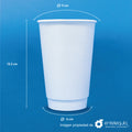 Vaso de papel para bebida caliente de 16 onzas de doble pared