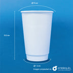 Vaso de papel para bebida caliente de 16 onzas de doble pared