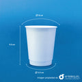 Vaso de papel para bebida caliente de 8 onzas de doble pared