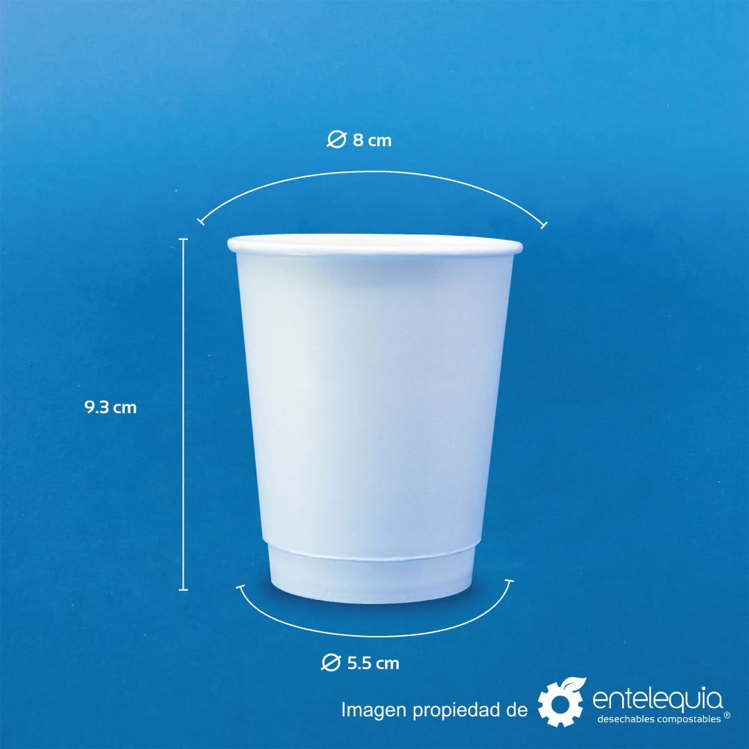 Vaso de papel para bebida caliente de 8 onzas de doble pared