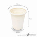 Vaso de fécula de maíz  para bebida fría de 8 onzas