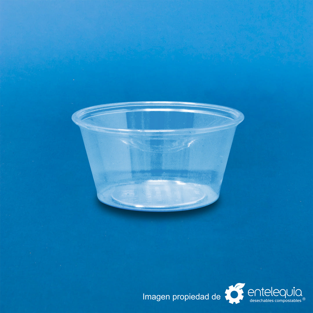 Vaso soufflé de 2 onzas transparente de PLA