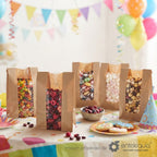 Bolsa Kraft Grande con Ventana | Biodegradable | 700 Piezas